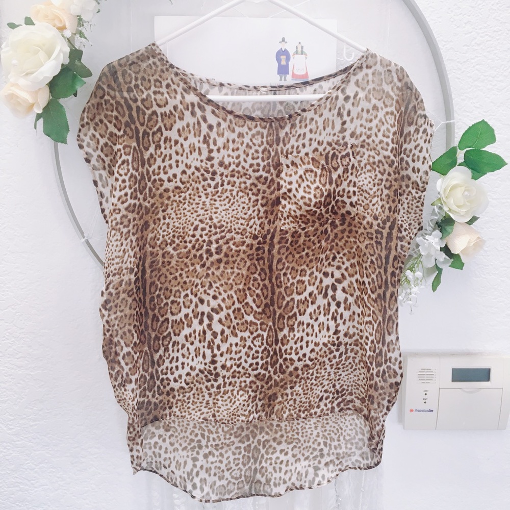 Summer animal print t-shirts top